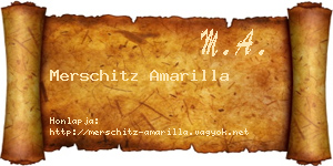 Merschitz Amarilla névjegykártya